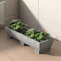 Indoor Water Fountain with Stone Container Lotus Leaves and Pink Flowers on Wooden Floor