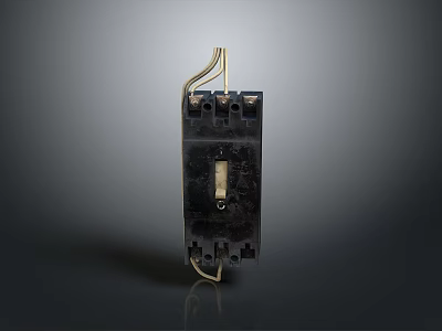 Computer Hardware Power Switch Component With Black Housing And Metal Contacts For PC Systems 3d model