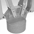 Industrial Mechanical Equipment With Jointed Metal Arms And Mesh Base Structure