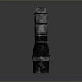 Black Textured Handheld Flashlight With Grip Design For Daily Household Lighting
