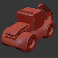 Yellow Heavy Duty Construction Vehicle With Front Loader Bucket And Large Tires