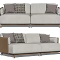 Modern double sofa 3d model