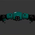 Green Mechanical Robot With Dinosaur Like Biomechanical Creature Design And Claws
