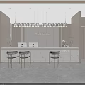 Modern Luxury Hotel Lobby With Marble Furnishings Cozy Lounge Space And Elegant Reception Counter