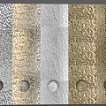 Textured Wall Panels In Diverse Metallic Colors And Decorative Knobs