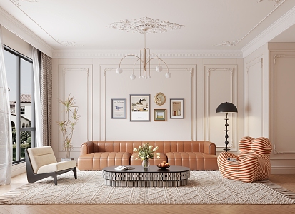 French Living Room 3d model