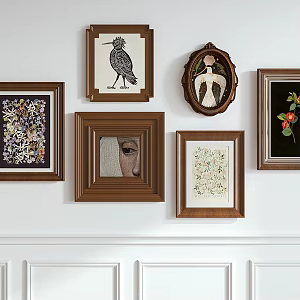 French Middle Style Decorative Painting 3d model