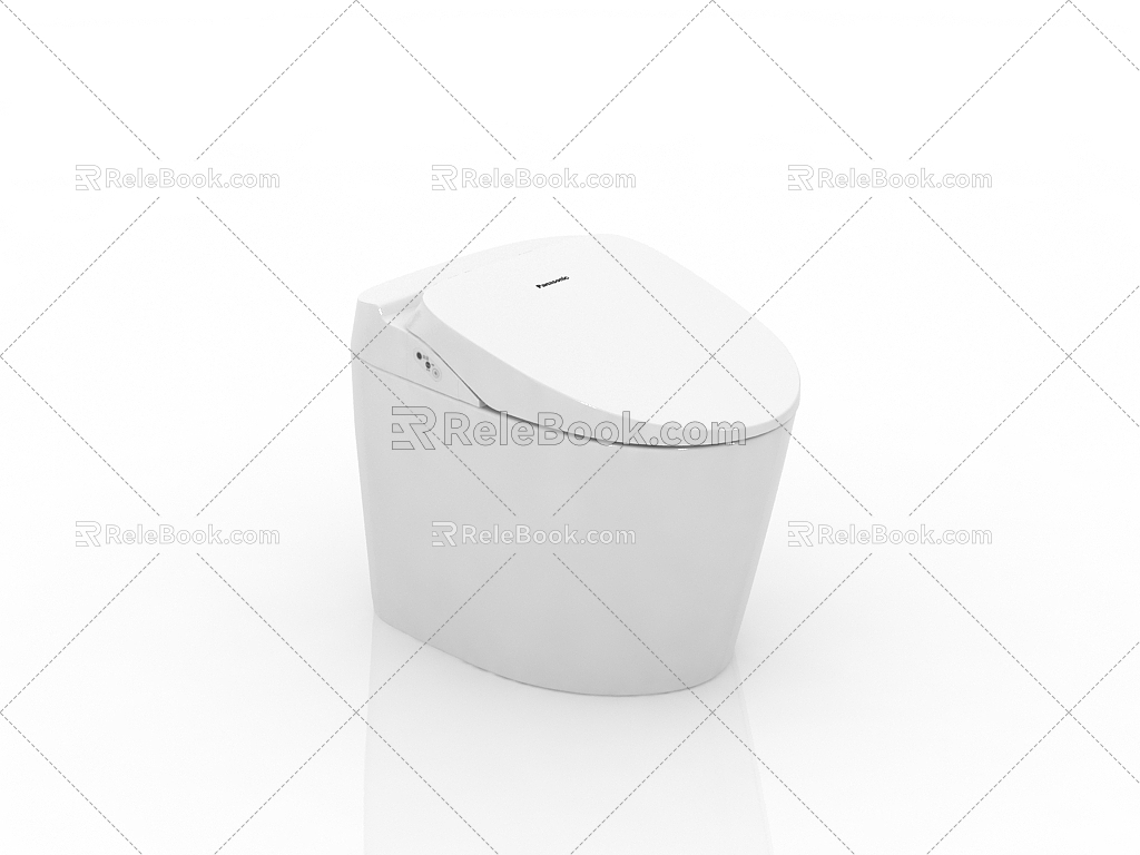 Modern intelligent toilet 3d model