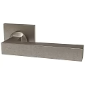 Modern Brushed Metal Door Handle With Square Base And Rectangular Lever Design 3d model