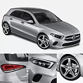 Mercedes Benz Silver Car Front And Rear View Exterior Design Details