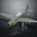 Green Military Aircraft Model Featuring Red Star Emblem And Number 37