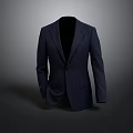 Dark Blue Formal Slim Fit Suit With Single Breasted Design And Pockets