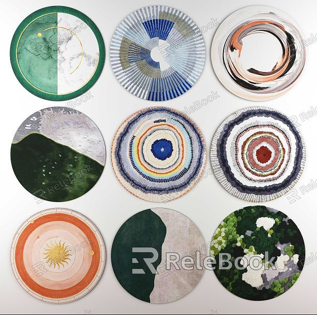 Nordic Round Carpet Round Carpet Combination model