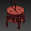 Multi Tiered Hanging Rack with Lush Green Potted Plants for Indoor Decor