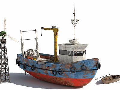 modern ship. 3d model