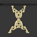 Luxurious Black Table with Intricate Gold Carved Legs and Sleek Surface