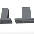 Stylish Black Range Hoods As Essential Modern Kitchen Appliances 3d model