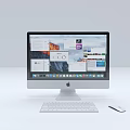 Modern Computer Desktop Computer Laptop 3d model