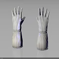 Elegant White Long Sleeve Gloves With Knitted Design And Fashionable Accessory Look