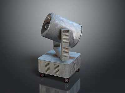 Industrial Style Metal Movable Spotlight Fixture Combination With Rolling Base And Gray Finish 3d model
