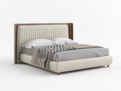 Modern Double Bed Leather Double Bed model