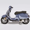 Stylish Light Blue Camouflage Scooter With Black Seat And Gold Shock Absorber