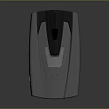 Sleek Gray Electronic Device Featuring Black Component And Mesh Design In Rectangular Shape