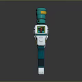 Futuristic Sci Fi Toy Gun Design With White Teal Yellow Accents And Red Cross Symbols