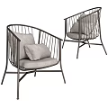 Modern Dining Chairs with Metal Frame Armrests and Gray Cushions for Stylish Space
