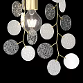 Elegant Golden Wall Sconce with Hanging Circular Crystal Decorations and Illuminated Lights