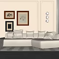 Middle-style multiplayer sofa 3d model
