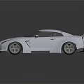 Sleek Silver Sports Car With Aerodynamic Body And Rear Spoiler Design