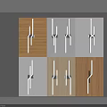 Modern Wall Lamps With Sleek Lines And Various Designs On Wooden Gray Walls