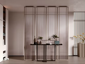 New Chinese Style Entrance Aisle New Chinese Style Entrance Cabinet Screen Partition 3d model