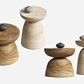 Minimalist Wooden Coffee Tables With Natural Wood Tones And Decorative Stones