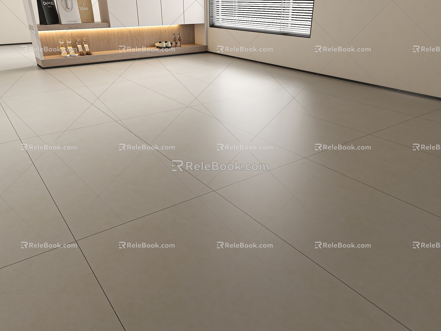 Cream Wind Soft Light Tile Velvet Floor Tile Skin Glaze Tile Living Room Floor Tile Matte Tile Foshan Tile 3d model