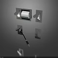 Modern Wall Mounted Shower Faucet With Metal Handles And Sleek Design