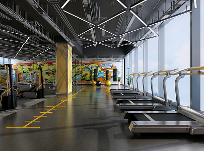 INDUSTRIAL LOFT GYM 3d model