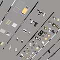Modern spotlight downlight magnetic attraction lamp track lamp 3d model