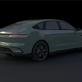 Sleek Light Green Electric Sedan With Smooth Lines And Black Wheels Modern Design