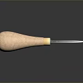 Professional Hardware Tool With Wooden Handle Golden Ferrule And Sharp Metal Blade