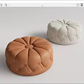 Modern sofa stool low tread 3d model