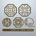 Traditional Chinese Sculpture Carving Art With Laser Engraving Silk Screen Printing And Lattice Patterns