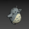 My Neighbor Totoro Gray Game And Movie Character With Round Body Patterns Pointed Ears Whiskers