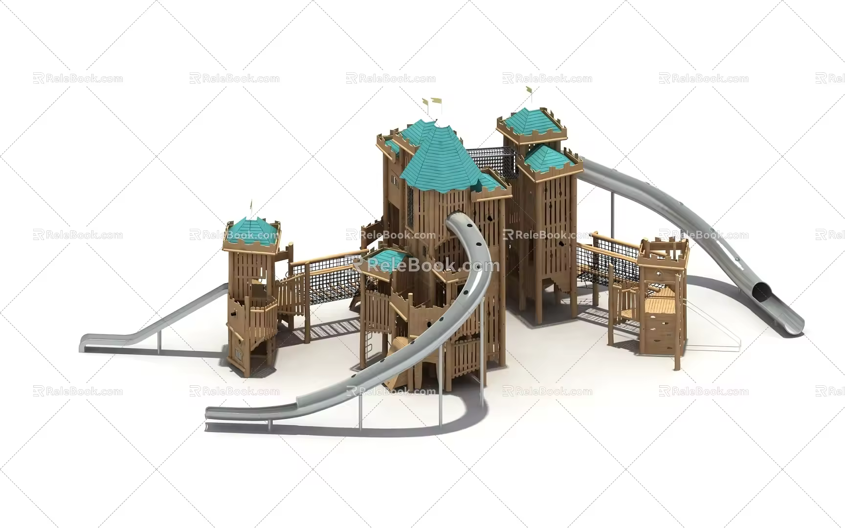 Amusement Slide Tower 3d model