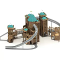 Amusement Slide Tower 3d model