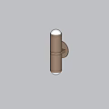 Modern Minimalist Wall Light With Brushed Copper Finish And Cylindrical Design 3d model