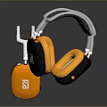 Stylish Over Ear Headphones with Orange Black White Design Comfortable Ear Cushions Modern Look