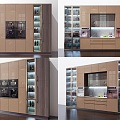 Modern Cabinet Electrical Appliances High Cabinet Water Bar Cabinet 3d model