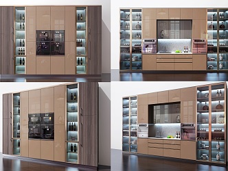 Modern Cabinet Electrical Appliances High Cabinet Water Bar Cabinet 3d model